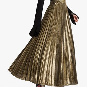 Women's Metallic Gold Skirt